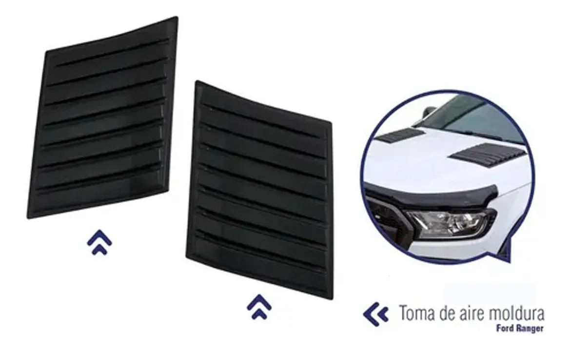 Toma Aire Moldura Cofre Deportivo Para Ford Ranger 2012-2015 - Image 2