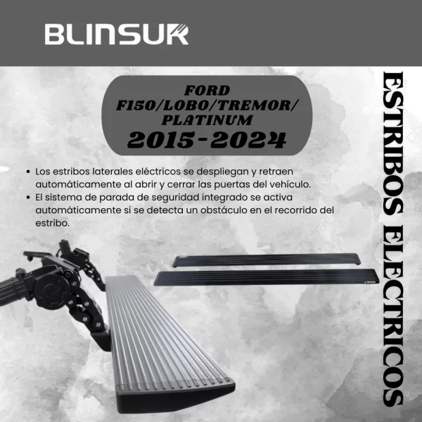 Estribos Electricos Ford F-150/lobo/tremor/platinum 2015-24