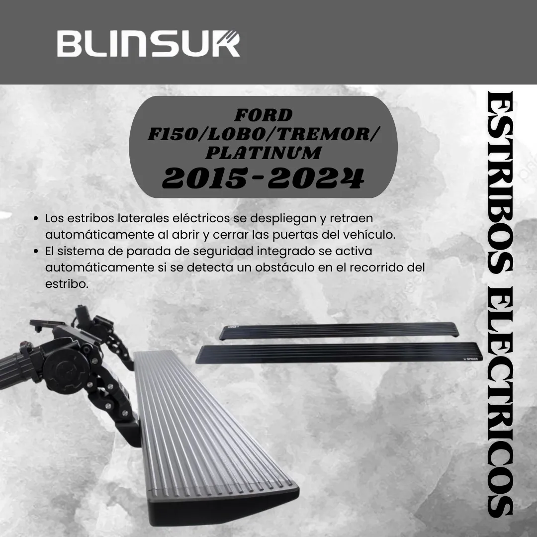 Estribos Electricos Ford F-150/lobo/tremor/platinum 2015-24 - Image 2