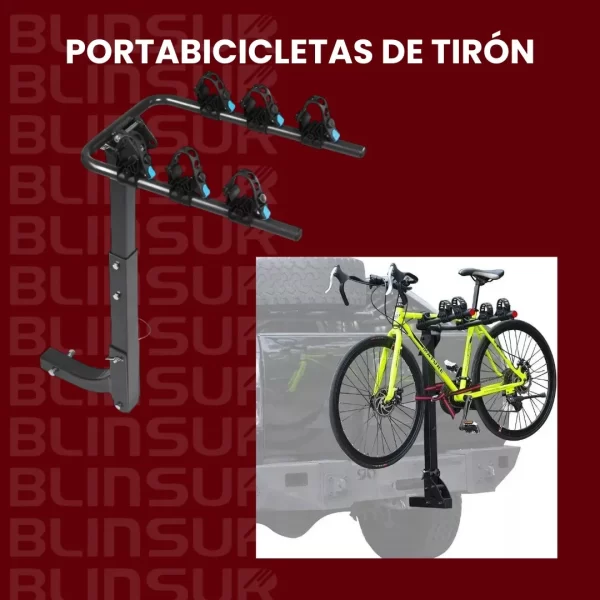 Portabicicletas De Tiron Para 3 Bicicletas Carga De 45 Kg
