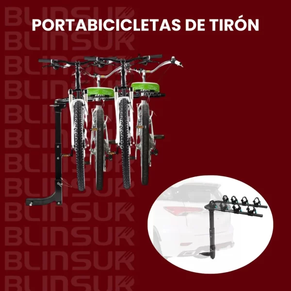 Portabicicletas De Tiron Para 4 Bicicletas Carga De 60 Kg