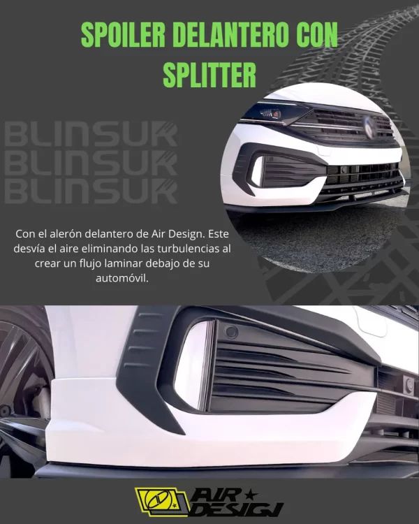 Spoiler Delantero Con Splitter Vw Jetta 2022 - 2024