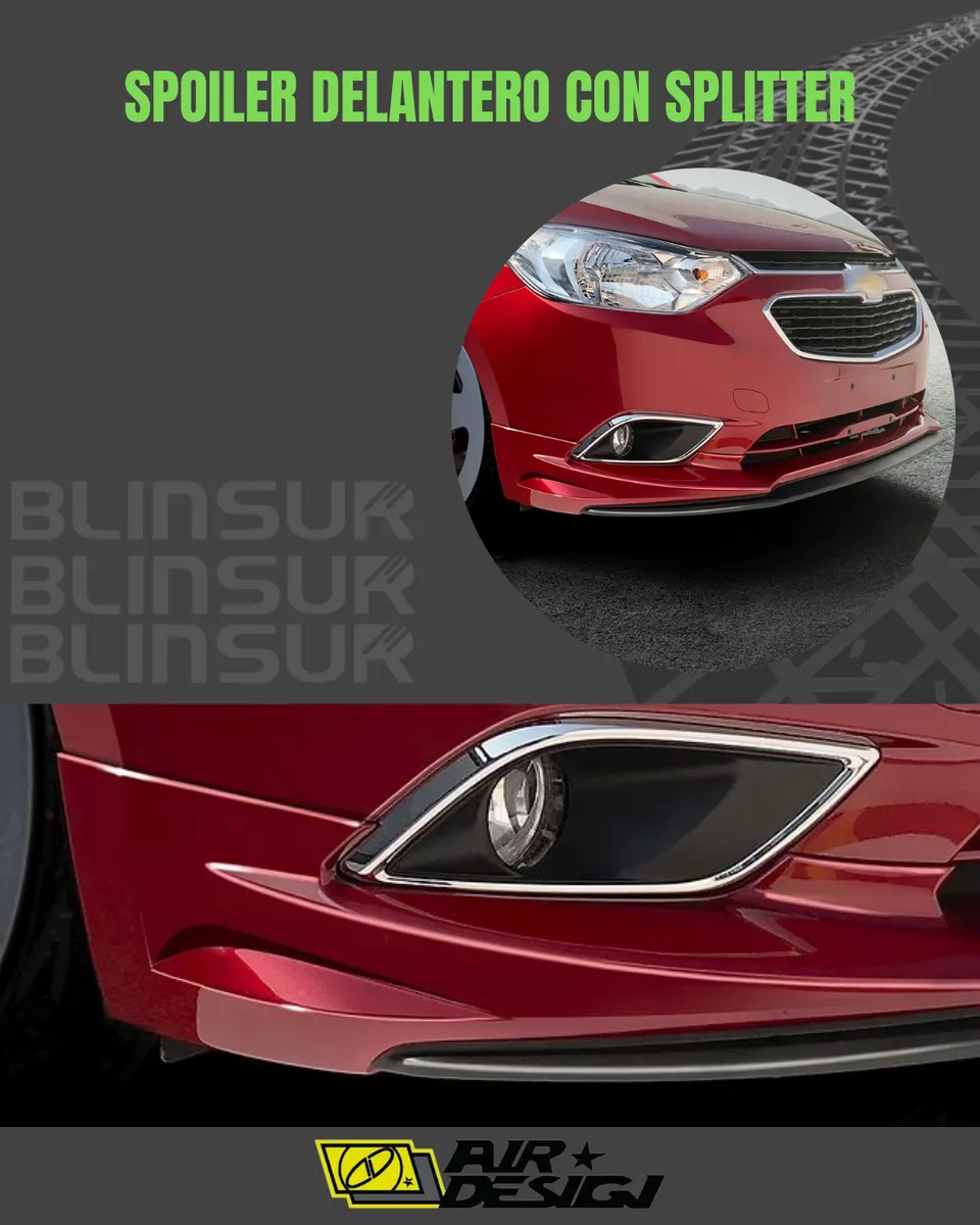 Spoiler Delantero Con Splitter Chevrolet Aveo 2018 - 2022 - Image 2