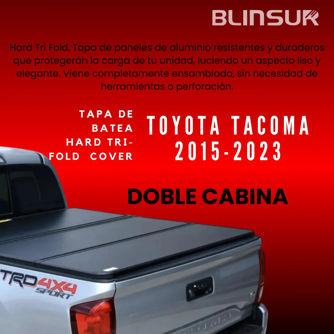 Tapa De Batea Rigida Tri-fold Toyota Tacoma 2015-2023 - Image 2