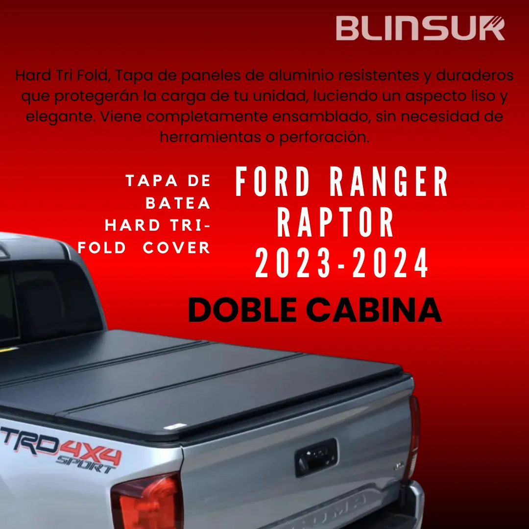 Tapa Rigida Tri-fold Para Ford Ranger Raptor 2023-2024 - Image 2