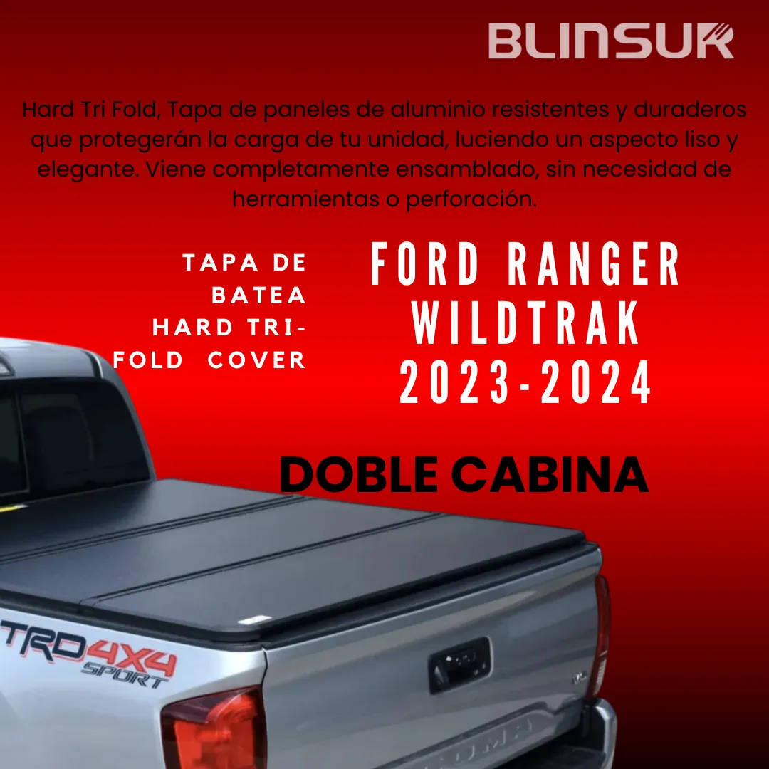 Tapa Batea Rigida Trifold Ford Ranger Wildtrak 2023-2024 - Image 2