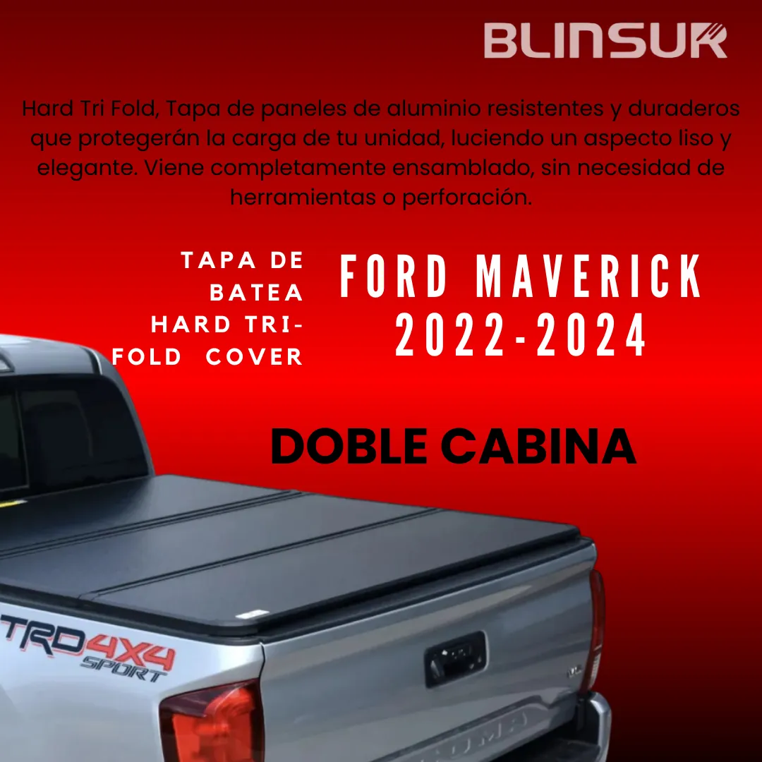 Tapa Batea Tri-fold Rigida Para  Ford Maverick 2022-2024 - Image 2
