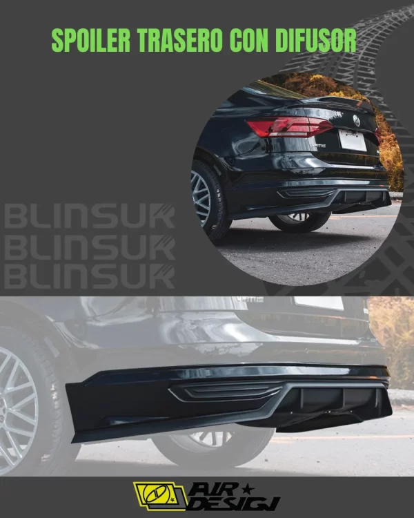 Spoiler Trasero Con Difusor Para Virtus 2020 - 2022