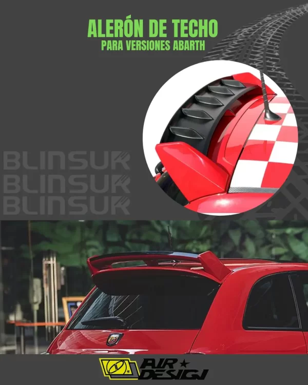 Alerón De Techo Para Versiones Abarth Fiat 500 2012 - 2019