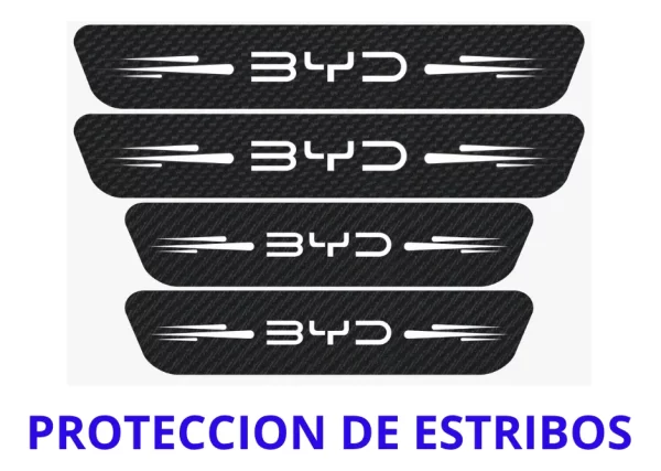 Sticker Protección De Estribos Puertas Byd Diseño 2