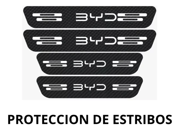 Sticker Protección De Estribos Puertas Byd Diseño 5