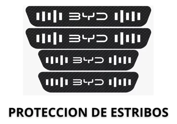 Sticker Protección De Estribos Puertas Byd Diseño 8
