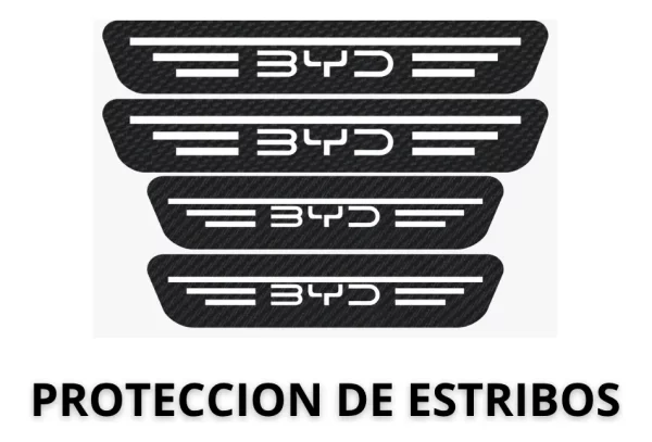 Sticker Protección De Estribos Puertas Byd Diseño 9