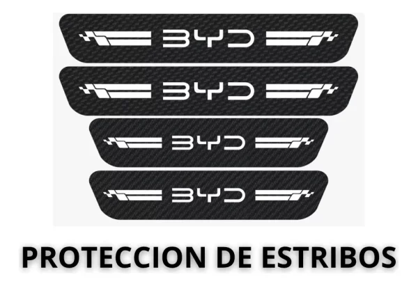 Sticker Protección De Estribos Puertas Byd Diseño 10