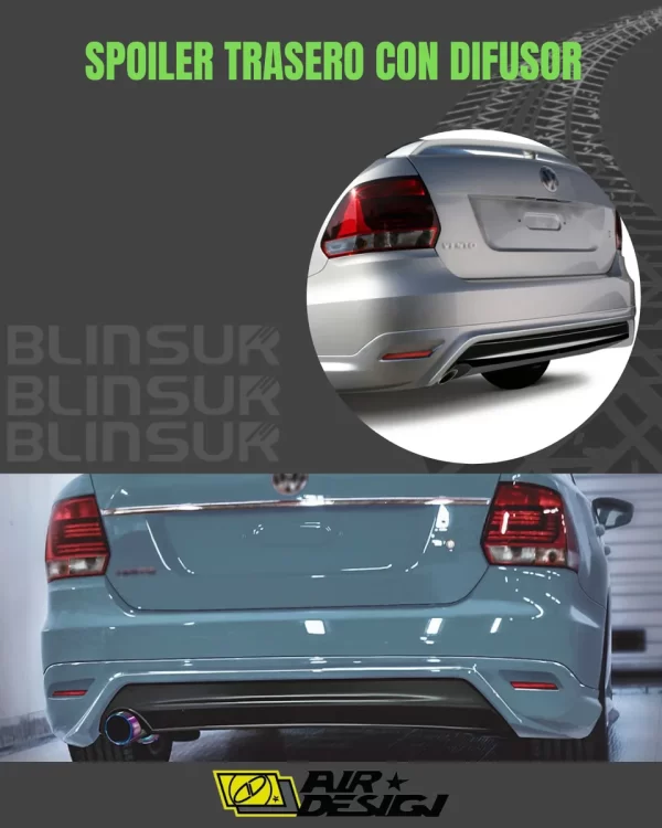 Spoiler Trasero Difusor Vw Vento 2016 - 2018