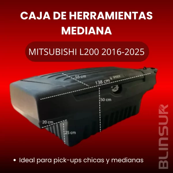 Caja De Herramientas Mediana Para Mitsubishi L200 2016-2025