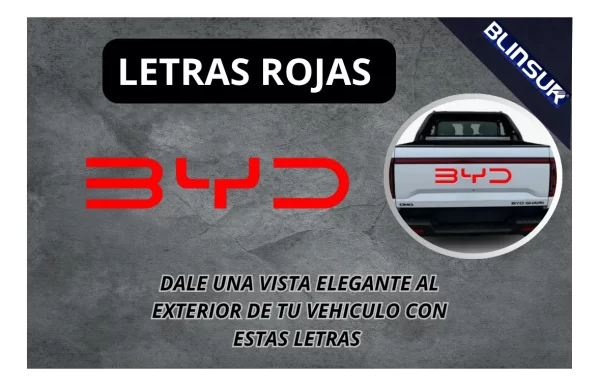 Letras Vinil Color Rojo Tapa Dmo Byd Shark 2024