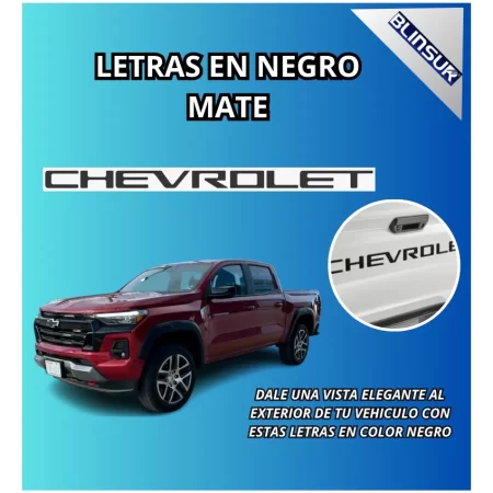 Letras Negro Mate Chevrolet Colorado Lt 2024 - Image 2
