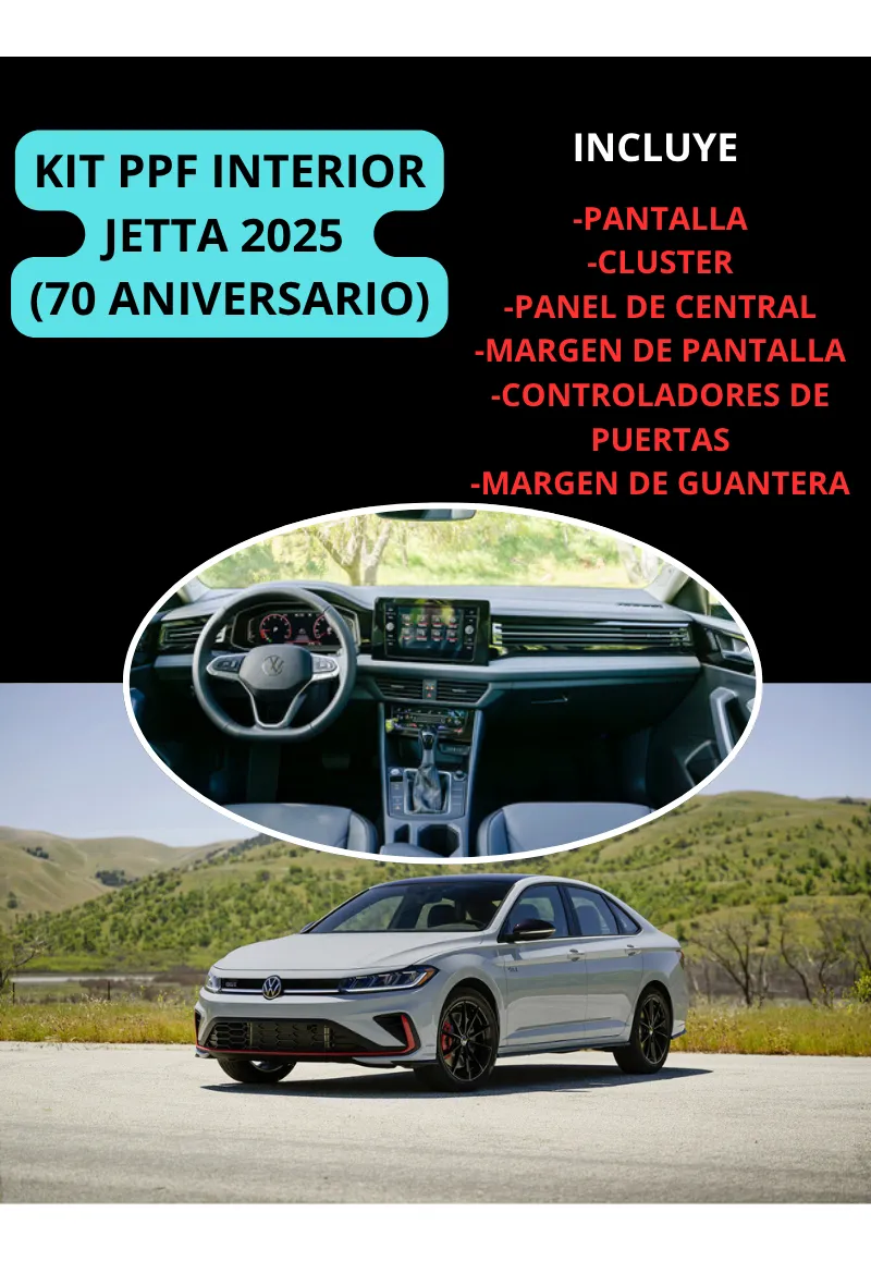 Kit De Proteccion Ppf Para Jetta 2025 (70 Aniversario) - Image 2