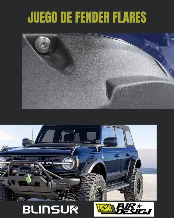 Juego De Cantoneras Super Bolt (4 Pts) Ford Bronco 2021-2025