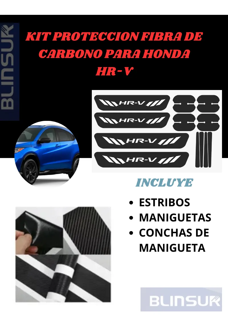 Kit Combo Proteccion Fibra De Carbono Para Honda Hr-v - Image 2