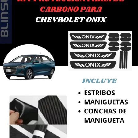 Kit Combo Proteccion Fibra De Carbono Para Onix - Image 2