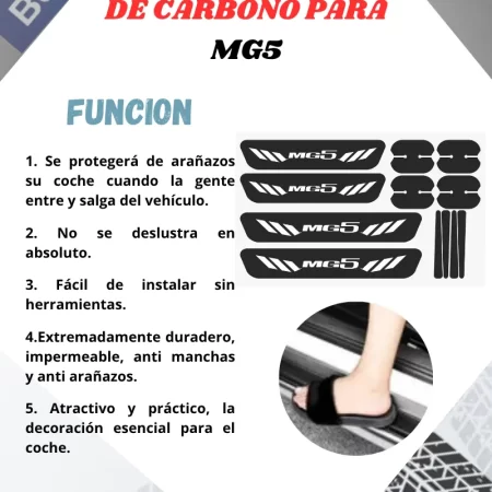 Kit Combo Proteccion Fibra De Carbono Para Mg5 - Image 2