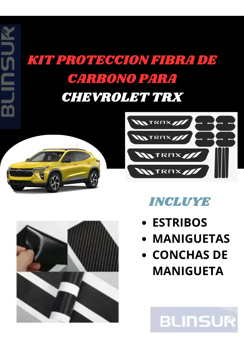 Kit Combo Proteccion Fibra De Carbono Para Trax - Image 2