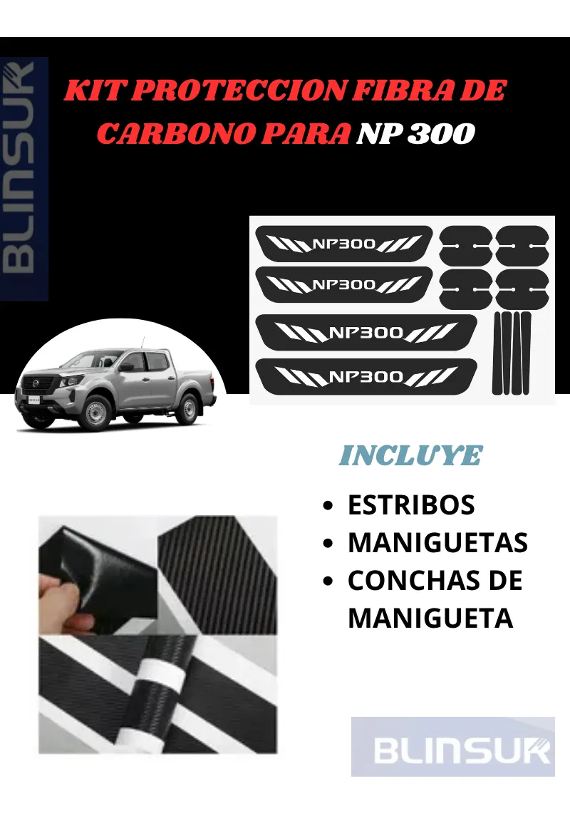 Kit Combo Proteccion Fibra De Carbono Para Np 300 - Image 2