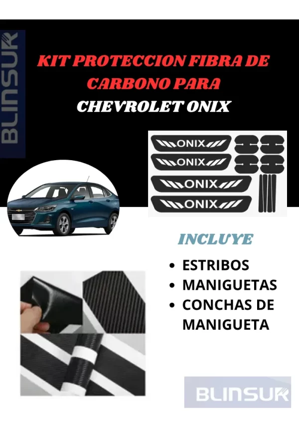 Kit Combo Proteccion Fibra De Carbono Para Onix