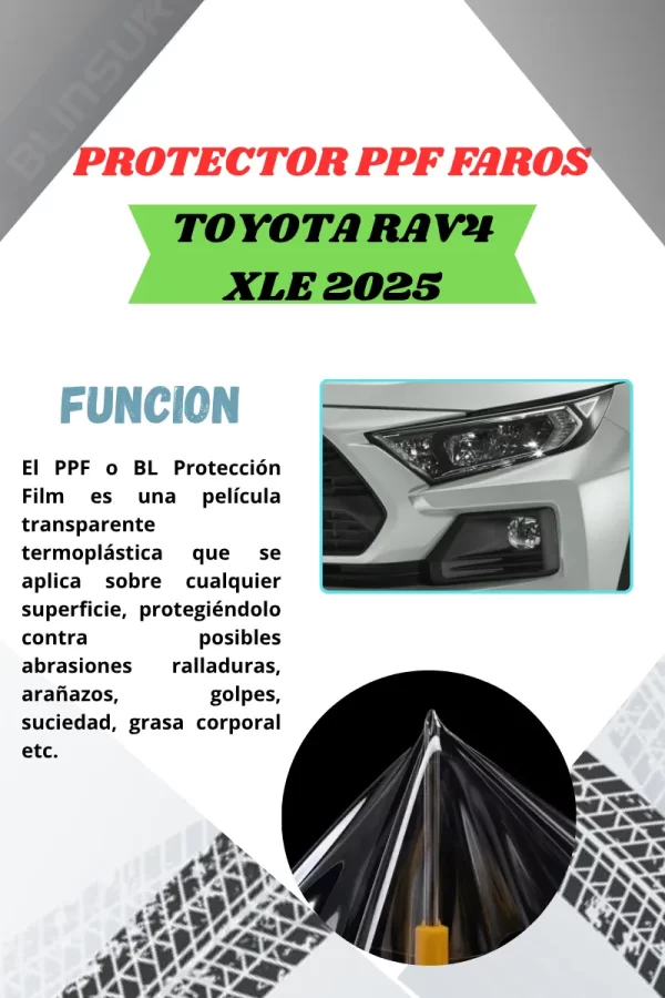 Protector Ppf Faros Para Toyota Rav4 Xle 2025