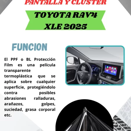 Protección Ppf Pantalla Y Clúster Para Rav4 Xle 2025 - Image 2