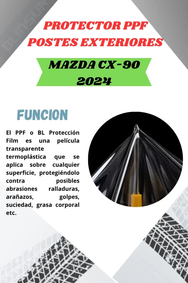 Protección Ppf Para Postes Ext. Mazda Cx-90 2024