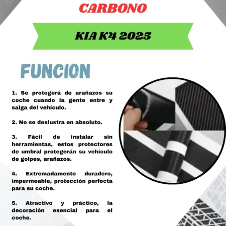 Proteccion Fibra De Carbono Postes Para Kia K4 2025 - Image 2