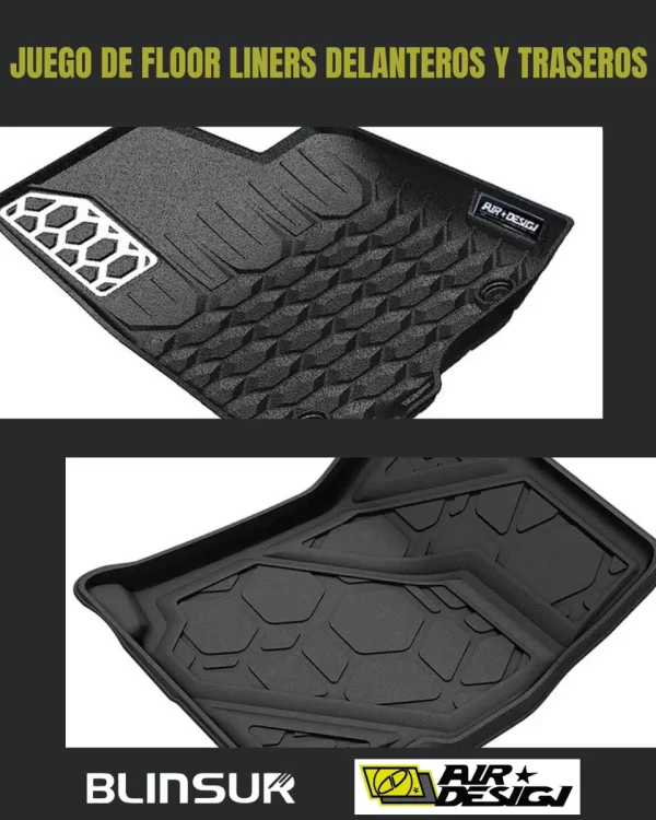 Juego Tapetes Delantero Y Trasero Jeep Wrangler 2018-2025