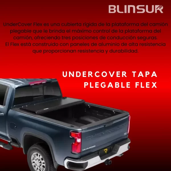 Tapa Cubre Batea Plegable Flex Para Ford F350 Sd 17-23 8.2'