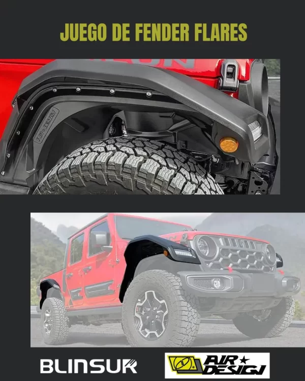 Juego De Cantoneras Jeep Gladiator Jt 2019 - 2025