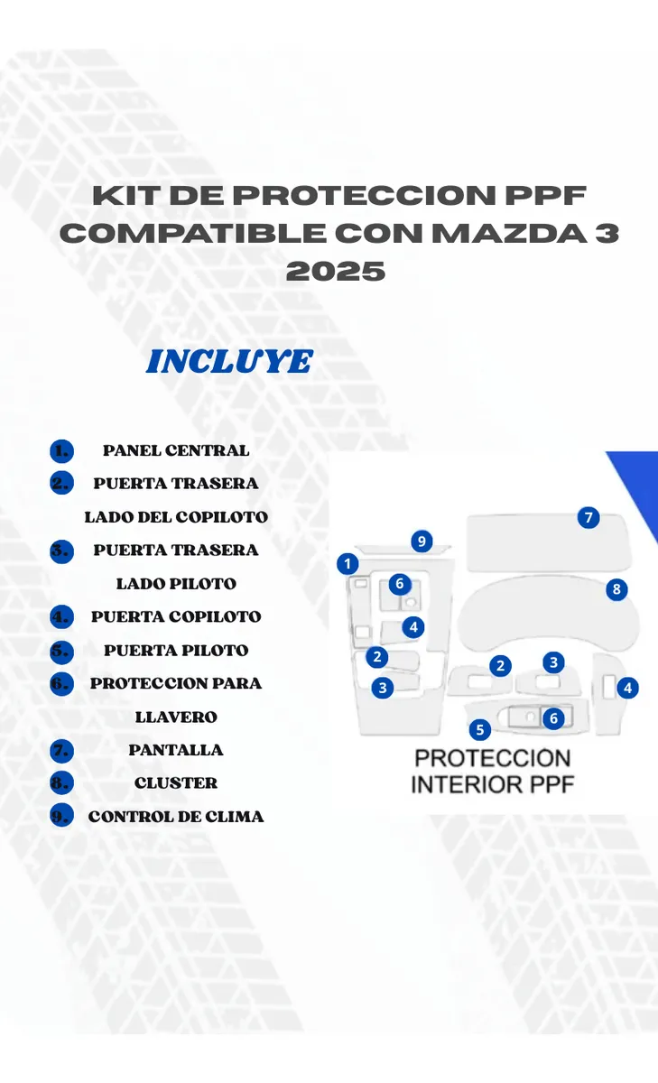 Kit Car Ppf Y Fibra De Carbono Para Mazda 3 2025 Hb Y Sedan - Image 2
