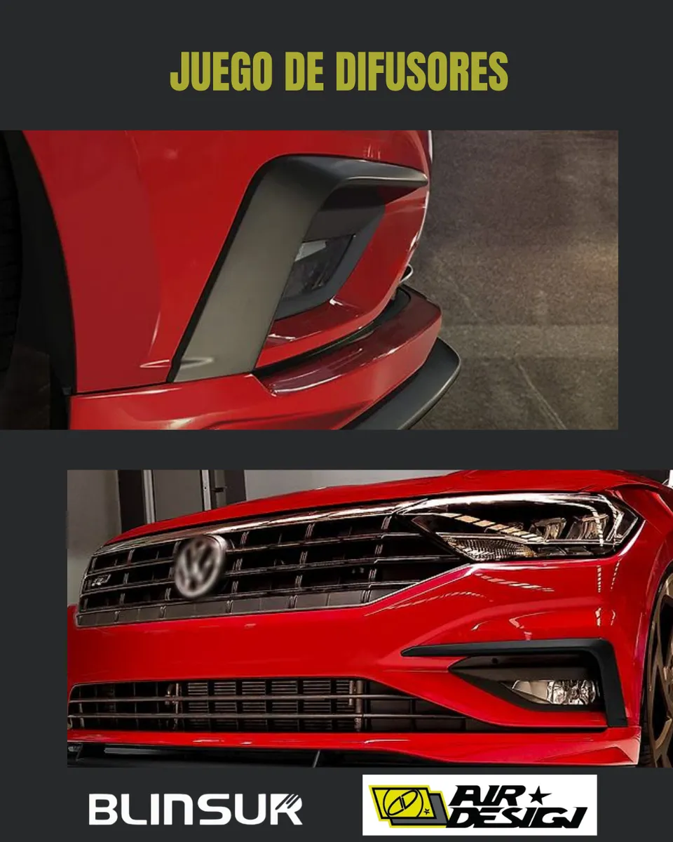 Juego De Difusores Delanteros Para Vw Jetta 2019-2021 - Image 2