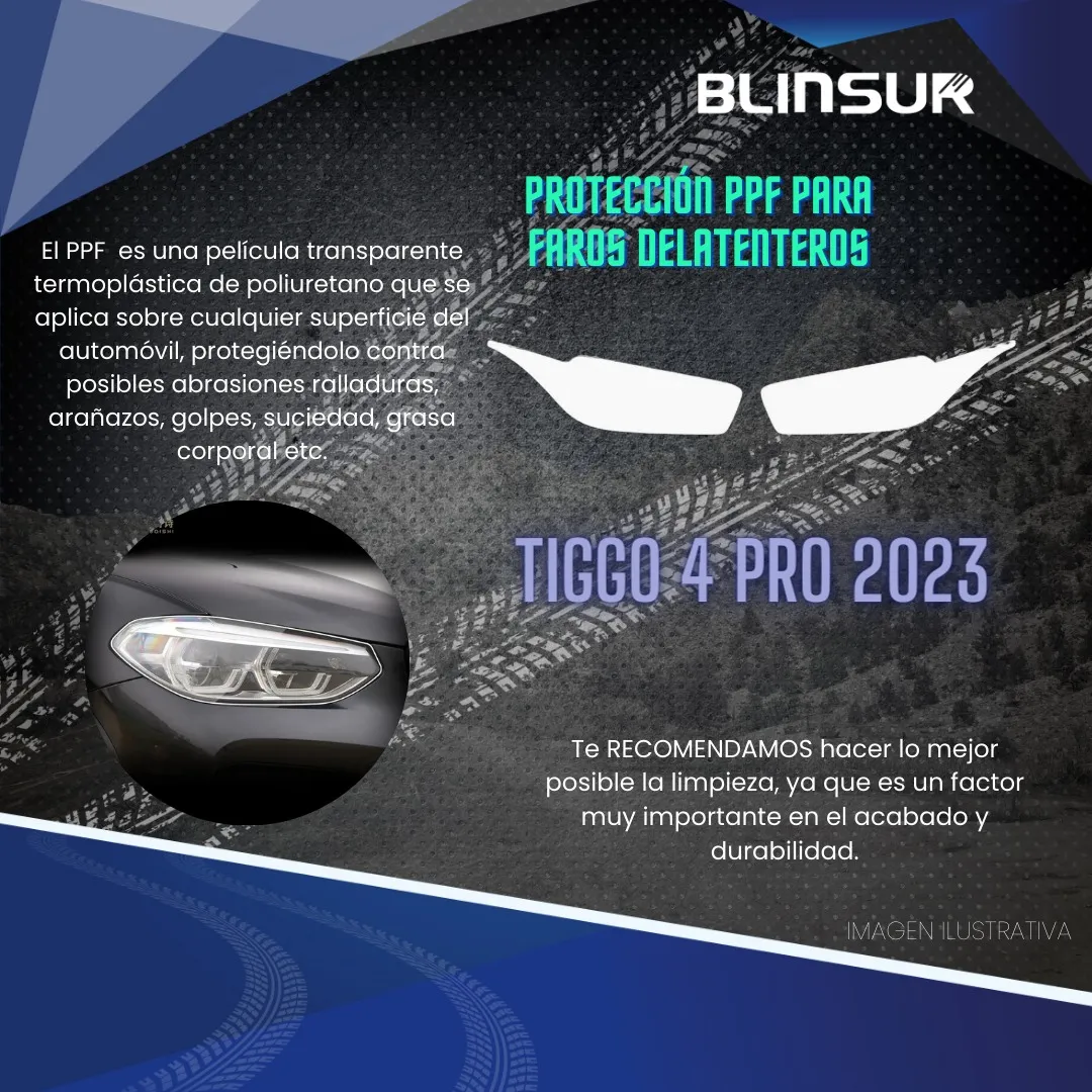 Sticker Protección Ppf Faros Tiggo 4 Pro 2023 - Image 2