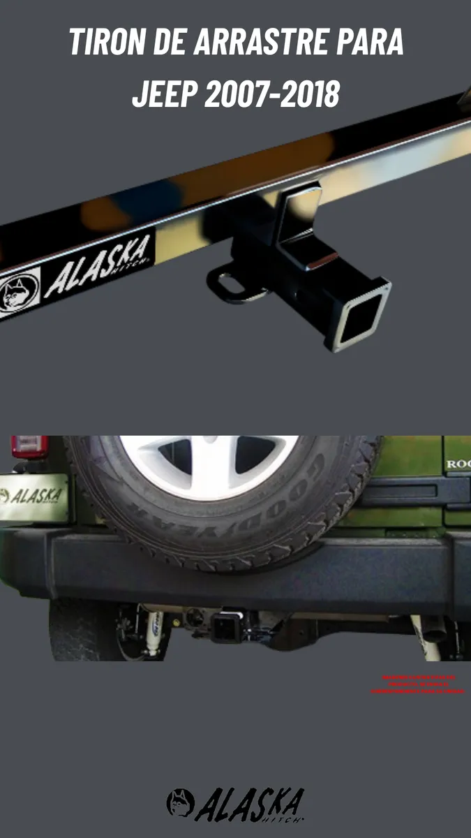 Tirón De Enganche Jeep Wrangler Jk 2007 - 2018 Negro - Image 2