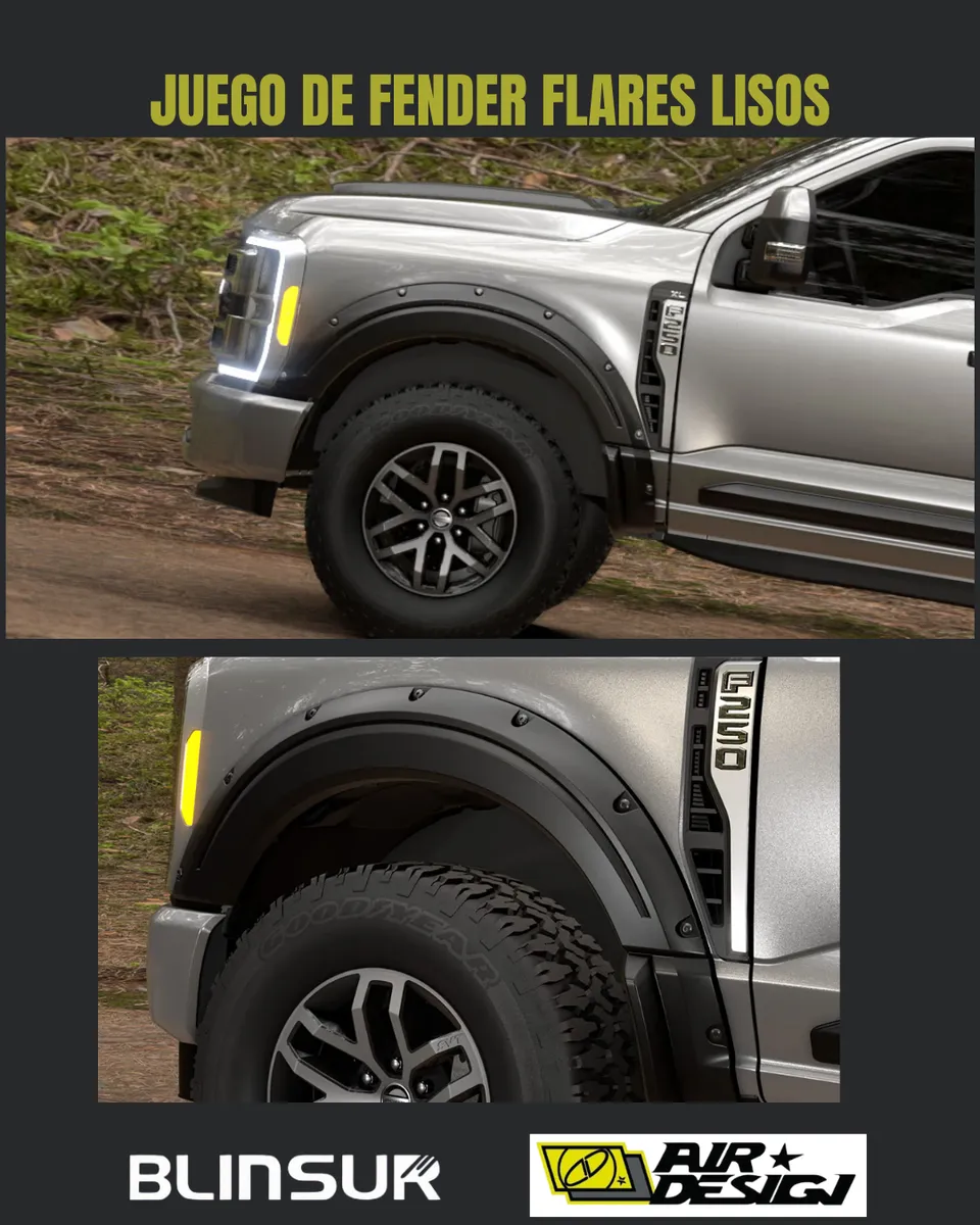 Juego Cantoneras Lisos Ford Super Duty Caja Grande 2023/2025 - Image 2