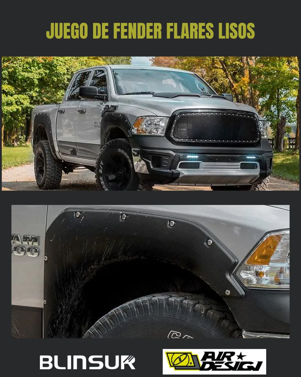 Juego Cantoneras Lisos Dodge Ram 1500 Clasica 2010-2024 - Image 2
