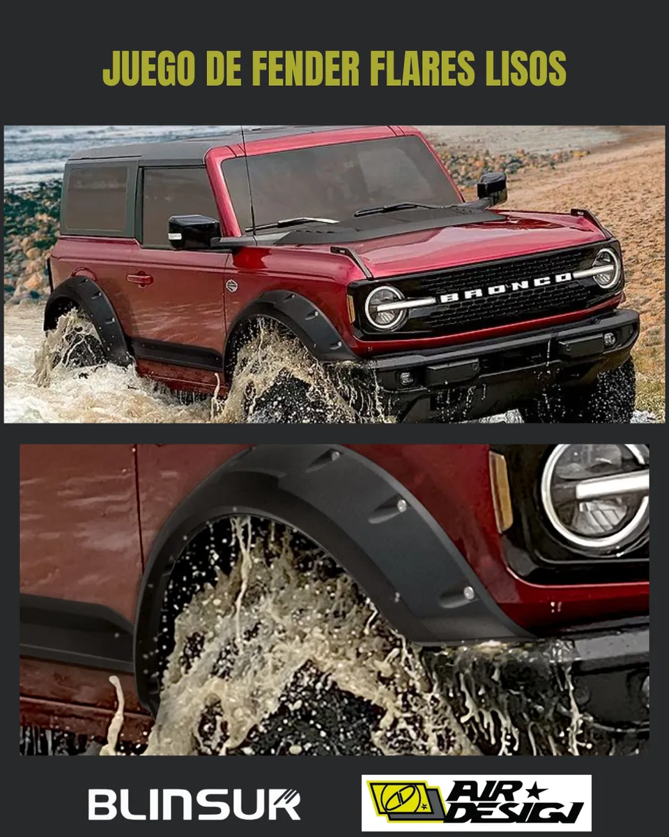 Juego Cantoneras Lisos, Ford Bronco Dos Puertas 2021-2025 - Image 2