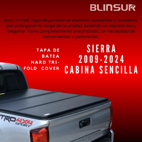 Tapa Batea Triptica Para Sierra 2009-2024 Cabina Sencilla