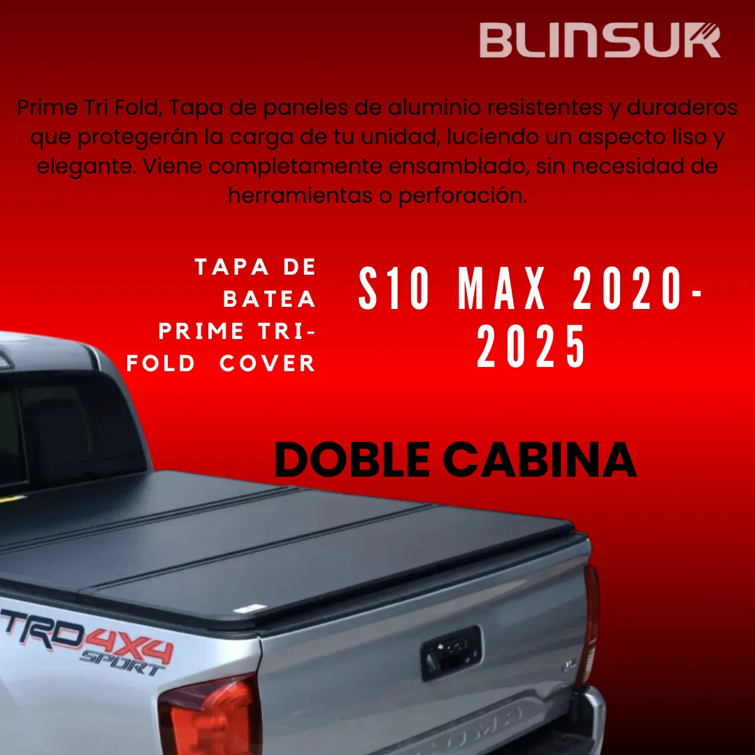Tapa Cubre Batea Tri-fold Para Chevrolet S10 Max 2020-2025 - Image 2
