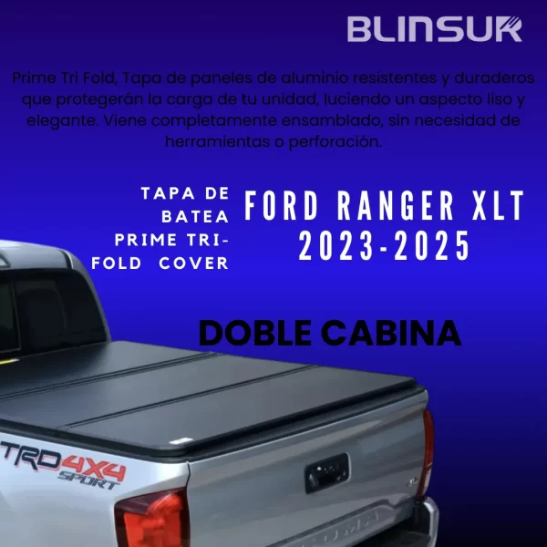 Tapa Cubre Batea Tri-fold Para Ford Ranger Xlt 2023/2025