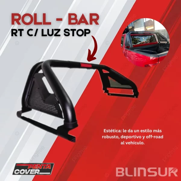 Roll Bar Rt C/ Luz Stop Para Ford Ranger 2023-2025
