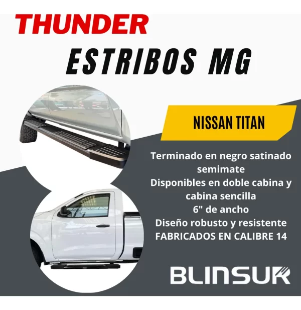 Estribos Mg Compatibles Con Nissan Titan 2016 - 2021 Dob Cab