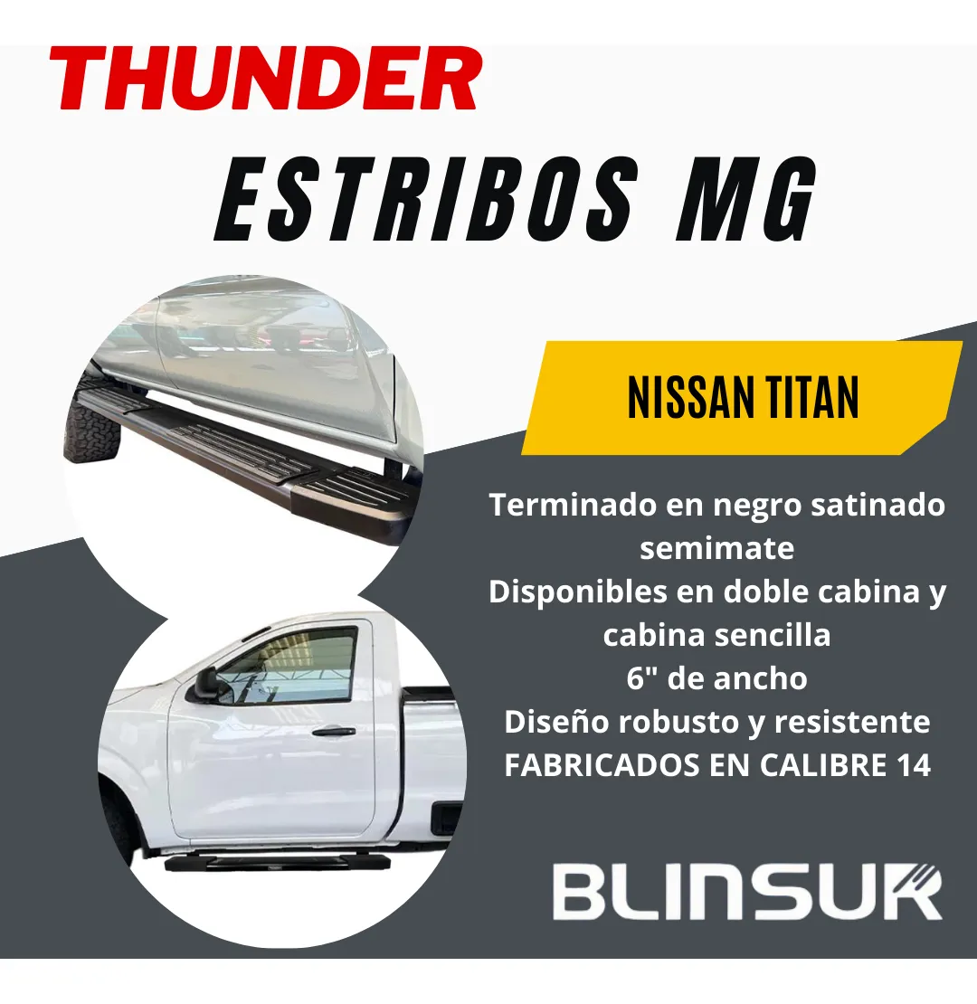 Estribos Mg Compatibles Con Nissan Titan 2016 - 2021 Dob Cab - Image 2
